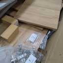 Modern Television Stand for Living Room & Bedroom, Large Media Console Entertainment Center with Storage & Open Shelves, TV Table Furniture for Wall Mount or Game Setup, Natural-Wood