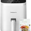Air Fryer, Beelicious 8-in-1 Smart Compact 4QT Air Fryers,Shake Reminder,450F Digital Airfryer with Flavor-Lock Tech,Tempered Glass Display,Fit for 1-3 People, Bright White