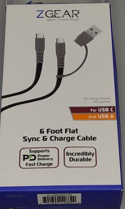 6 Foot Flat Sync & Charge Cable