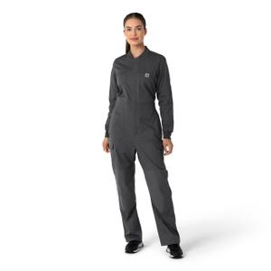 Carhartt Women's Women's Ripstop Coverall 11-Pocket Straight Leg Coverall, Rugged Flex Stretch Technology, Tailored, Pewter, L