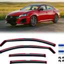 in-Channel Rain Guards for Nissan Altima 2019-2026, Window Visor Shields Vent Deflector Shade Wind Dark Smoke 2020 2021 2022 2023 2024 2025 19 20 21 22 23 24 25 26, Tape-On Inside-Mount, 4PCS