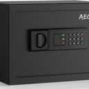 AEGIS 0.8Cu.Ft Electronic Safe Box - Digital Keypad Security Safe for Home/Office, Heavy Duty Steel Cash Box with Silent Access & Anti-Theft Alarm, Compact Wall/Floor Mount Design