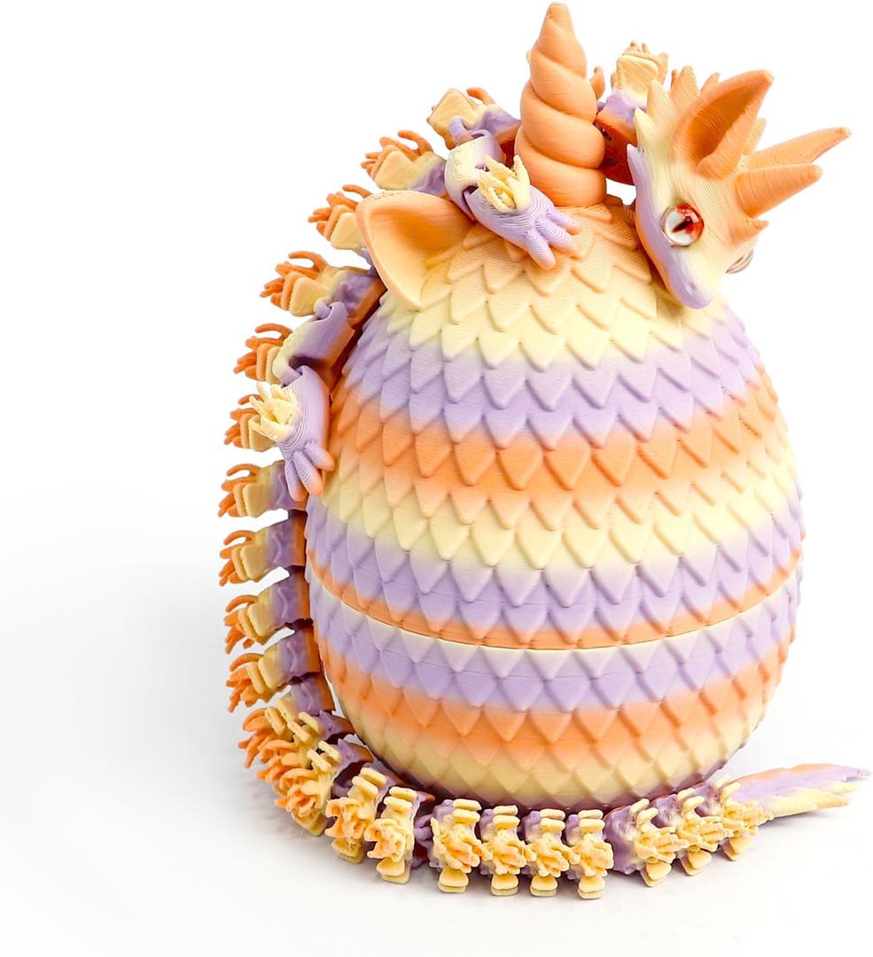 3D Printed Unicorn Dragon Egg - Unicorn Egg Toys for Boys & Girls, 3D Printing Gift Toy, Desk Executive Pet, Birthday,Christmas, Easter Basket Stuffers Gift - Matte Twilight