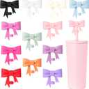 8mm Classic Bow Straw Covers Cap Toppers Compatible with Stanley Tumbler Cups,Reusable Cute Silicone StrawTips Lids Protectors for Reusable DrinkingStraw,StrawAccessories