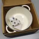 Enameled Cast Iron Dutch Oven - Umite Chef 5QT Pot with Lid & Cotton Potholders - Heavy-Duty Cookware for Bread Baking, Braising, Stews, Roasting(Cream White)