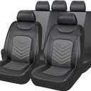 Sandfren Car Seat Cover Full Set, Comfortable Breathable 5D Mesh Fabric Vehicle Seat Cover, Airbag Compatible Automotive Interior Chair Protecter, Universal for SUV Sedan Truck,21.26 x 20.47 x 25.20 inches