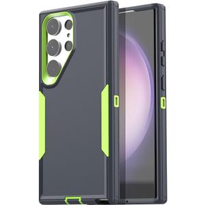 6 x AICase Magnetic Case for Samsung Galaxy S23 Ultra,Support Magnetic Car Mount Heavy Duty 2-Layer Pocket-Friendly Durable Military Grade Protection Shockproof/DropProof Protective Cover for S23 Ultra_7 (Space Grey with Glass Protector_Magsafe Function)