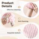 4 x Exfoliating Shower Towel, 2-in-1 Towel, Premium Scrub Wash Cloth for Body Face, Exfoliating Towels-Body Scrubber with 2 Sides for All Skin Types (Black)