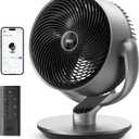 Dreo 16 Inch 25dB Quiet Smart Fans for Bedroom, DC Room Fan with Remote, 120+120 Oscillating Fan, 6 Modes, 9 Speeds, 12H Timer,Works Alexa/Google/WiFi/Voice Control, Silver, Oversize (DR-HAF004S)