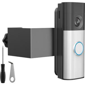 2 x Anti-theft Video Doorbell Mount Compatible with Ring/Blink Doorbell, No Drilling, No Front Cover Metal Doorbell Bracket for Rental Apartment Condo