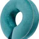 Inflatable Reflective Dog Cone Collar Alternative After Surgery,Doggie Recovery Dount Neck Ecollar,Adjustable Soft Dog Cone Collar for Small Medium Large Dogs (Light Blue, L)