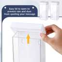 Remerry 1 Pcs Outdoor Brochure Holder 4 x 9 Inch Waterproof Wall Mount Literature Box with Lid Clear Acrylic for Pamphlet Map Menu Display (White)