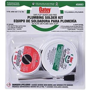 Oatey Safe-Flo 8 oz. Lead-Free Plumbing Solder Kit Silver Bearing 50/50 2 pc.