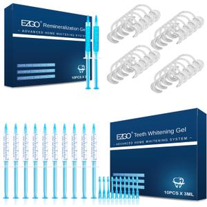 EZGO Teeth Whitening Gel Refill Pack, Remineralization Gel for Reducing Teeth Sensitivity, Teeth Whitening Cheek Retractor (Size M), Dental Mouth Opener