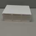 Under Desk Drawer Storage with 3 Drawers, Large Desk Drawer Attachment for office, Drawer Organizer Slide Out, Plastic Stick on Drawer White