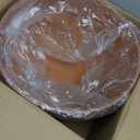 Set of 2-18 Inch Large Planter Set Includes a Pot with Round Drainage Holes and a Tray, Suitable for Tall Plants and Flowers. Extra-Large Outdoor Terracotta-Colored Plastic Planter