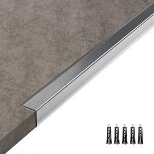 Metal Wall Corner Protector, Aluminum Corner Guards, Dcor for Edge of Door Window Table Furniture Cabinets Fireplaces Tile Trim Edging, Size 35.5" L x 0.75" W (5 Pack, Grey) (Frosted Gray)
