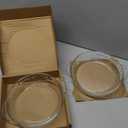 2-Pack (8") Glass Baking Dish Set, Round Glass Pie Pan for Dinner Baking and Serving with Easy Grab Handle