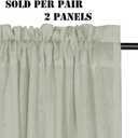 H.VERSAILTEX Sage Linen Curtains 108 Inches Long for Living Room 2 Panel Set Rod Pocket Top Drapes Light Weight Cotton Textured Semi Sheer Curtain for Large Window Patio Door Vertical 9 FT Tall 52"W x 108"L (Pack of 2), Sage