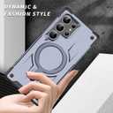 for Samsung Galxy S25 Ultra Case.Hard Phone Cover with Strong Magnetic Heavy Duty Protection.Reinforcement of The Four Corners.Anti-Slip Anti-Fingerprint (Gray, S25 Ultra)
