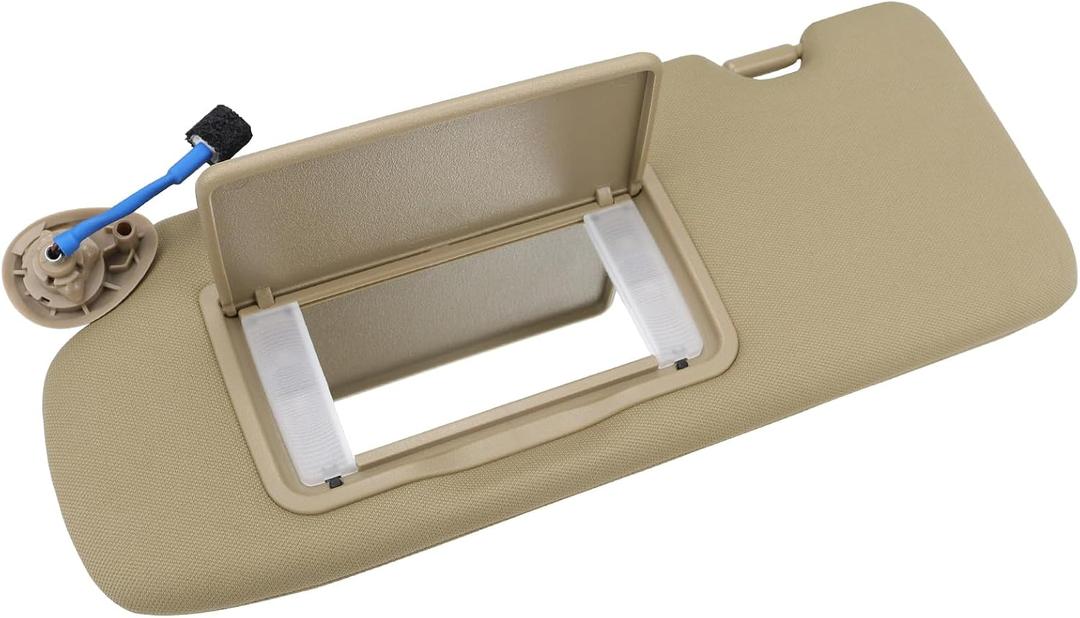 83280-TLY-H11ZB Left Driver Sun Visor Compatible with Honda CRV 2017 2018 2019 2020 2021 2022 with Vanity Light Beige