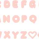 Wisedog Dog Charms for Collar, Pink, 25MM | 30 Pcs, Silicone Letter Charms, Waterproof Alphabet Pet ID, For Dog Cat Collars, DIY Personalized Name Pendant