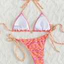 Tainehs Women's Sexy Halter Bikini Set Triangle Top String Swimwear Two Piece Swimsuits Cheeky Bathing Suit (XS)