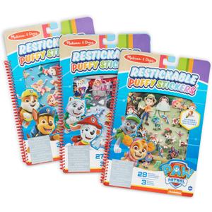 Melissa & Doug PAW Patrol Restickable Puffy Stickers 3-Pack Adventure Bay, Jakes Mountain, Jungle