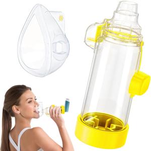 Inhaler Spacer for Adult and Kids NESSI OTC SPACER (Yellow/Adult)