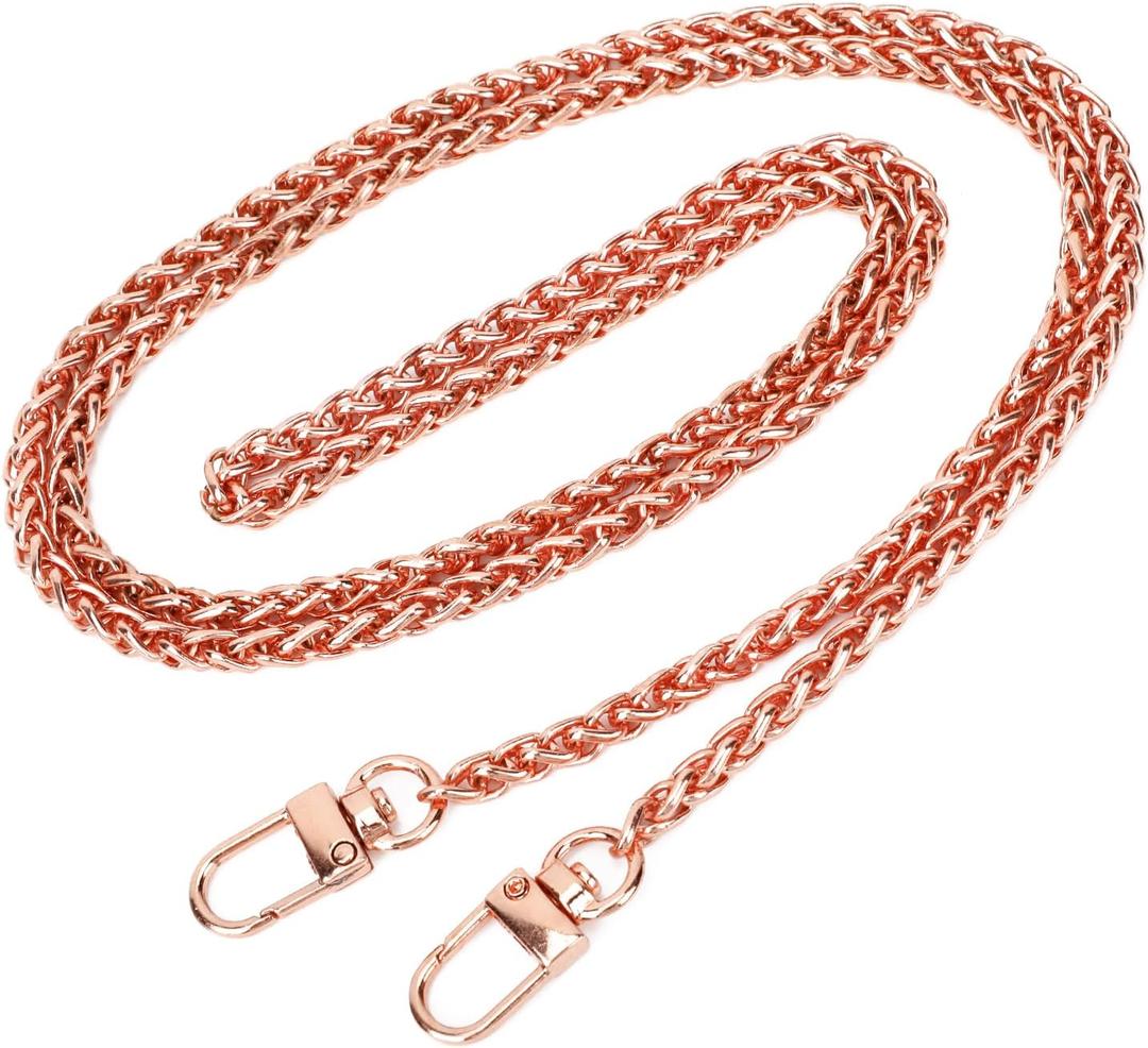 47"/120cm Purse Chain Strap Shoulder Cross Body Sling Purse Handbag Replacement Accessories with Metal Buckles