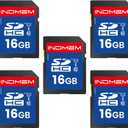 16GB SD Card, 5 Pack SDHC Memory Cards UHS-I U1 Class 10 High-Speed Full HD Video Compatible with Digital Point-and-Shoot Cameras, HD Camcorders, DSLR and PC, 16GB(5pc)