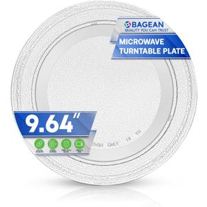 Microwave Plate Replacement 9.6 Inch for Small Microwave Oven Turntable Plate - LG Replacement Microwave Glass Plate Fits Many Brands Plates - Rotating Dish Tray For Better Reheating and Cooking