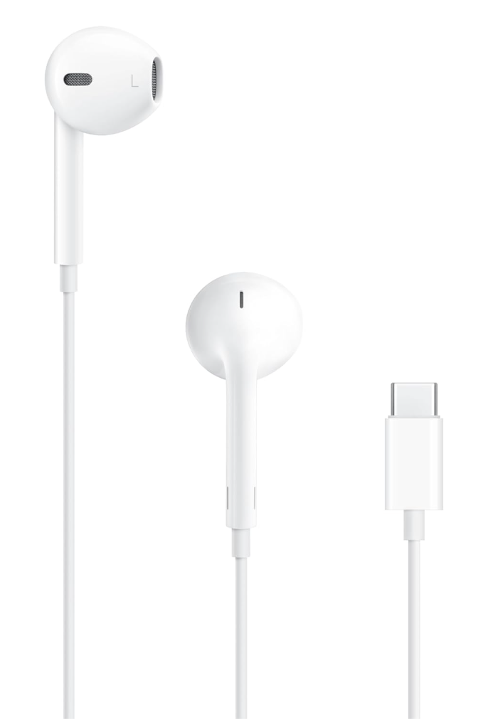 Apple EarPods Headphones with USB C Plug, Wired Ear Buds with Builtin Remote to Control Music, Phone Calls, and Volume