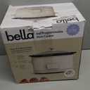 bella 6.0 Qt Programmable Slow Cooker, Ceramic Nonstick Coating, Adjustable Temperature & Cooking Times, Dishwasher Safe Stoneware Pot & Tempered Glass Lid, Tangle Free Cord Wrap, Oatmilk