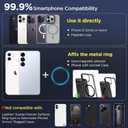 K007 Upgraded Vacuum Magnetic Car Holder : 360 Reinforced 97LBS Ultra Suction Cup Phone Mount for MagSafe Cell Phone Holders for Mirror for iPhone 17 Pro Max 16 15 14 13 12 Air Plus for Android Black