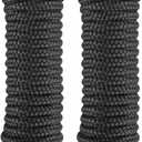 2 Pack 1/2" x 30' Dock Lines - Marine Grade Nylon Boat Rope with 12" Loop for Docking and Mooring - Double Braided Boat Lines, High Strength, Easy Handling, Fray Resistant - Black