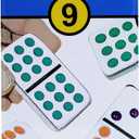 Front Porch Classics, Double 9 Colored Dot Dominoes Travel Tin Set, 2 to 8 Players Ages 8 to 99