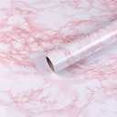 practicalWs 23.6in ×118in White Pink Marble Wallpaper Peel and Stick Countertops Self-Adhesive Vinyl Waterproof Wallpaper Great As Cabinets Drawer Shelf Wall Crafts Wall Paper Decorations Pack of 2