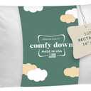 ComfyDown Decorative Throw Pillow Insert, Down and Feather Fill, 100% Cotton Cover, 233 Thread Count - Made in USA (14 X 22) (White)