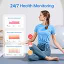 Smart Ring for Women & Men, Health Tracker Ring with Heart Rate, Blood Oxygen,Blood Pressure, IP68 Waterproof Fitness Ring, Sleep Tracker for iPhone and Android, No APP Fee (Blue, 8#)