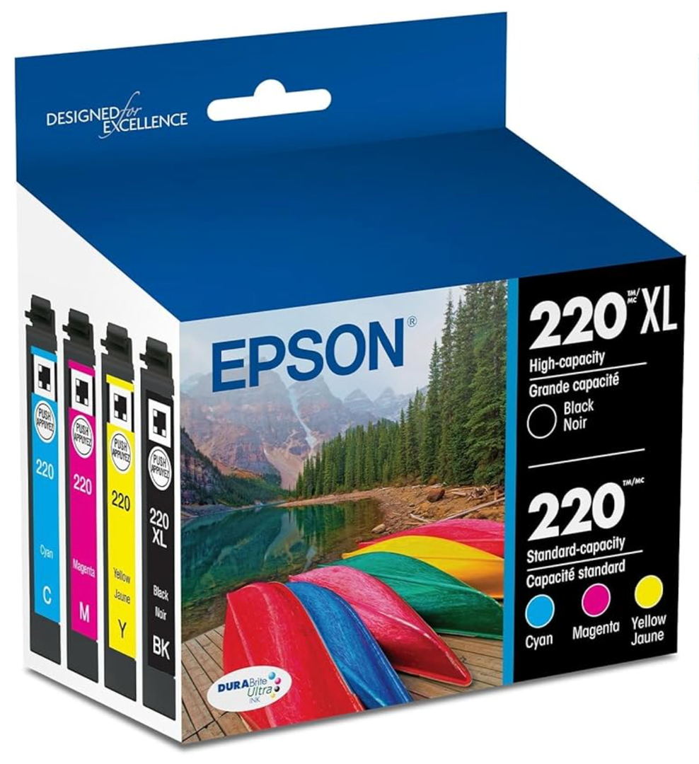 EPSON 220 DURABrite Ultra Ink High Capacity Black Cartridge (T220XL120-S) Works with WorkForce WF-2630,2650, 2660, 2750, 2760 and Expression XP-320,420, 424
