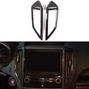 Ramecar for Subaru Center Air Condition Outlet Vent Trim Cover Carbon Fiber Grain, for Subaru Crosstrek Impreza 2018 2019 2020 2021 2 Pcs, Carbon Fiber Style