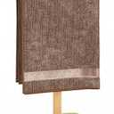 Adhoklop Towel Rack T-Shape Hand Holder, Bamboo Standing Towel Rack for Bathroom Kitchen Vanity Countertop