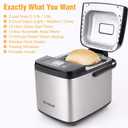 Briskind 1.5 lb Compact Bread Maker Machine with Carrying Handle, 19-in-1
Small Breadmaker for 2-3 People, Gluten Free, Dough, Jam & Yogurt Menus, Delay Timer, Keep Warm, 1.5lb & 1lb Loaf, Low Noise