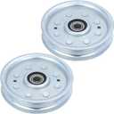 GELASKA 2 Pack AM37249 Idler Pulley Replace John Deere AM107468, AM37442, AM35862, D18314, TCA22982, eXmark 1-602501, 1-403009, Husqvarna 601000391, 533310326, Snapper 2441649, 1680299, 07300039