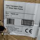 Drive Steel Transport 17" silver vein frame wheel chair
