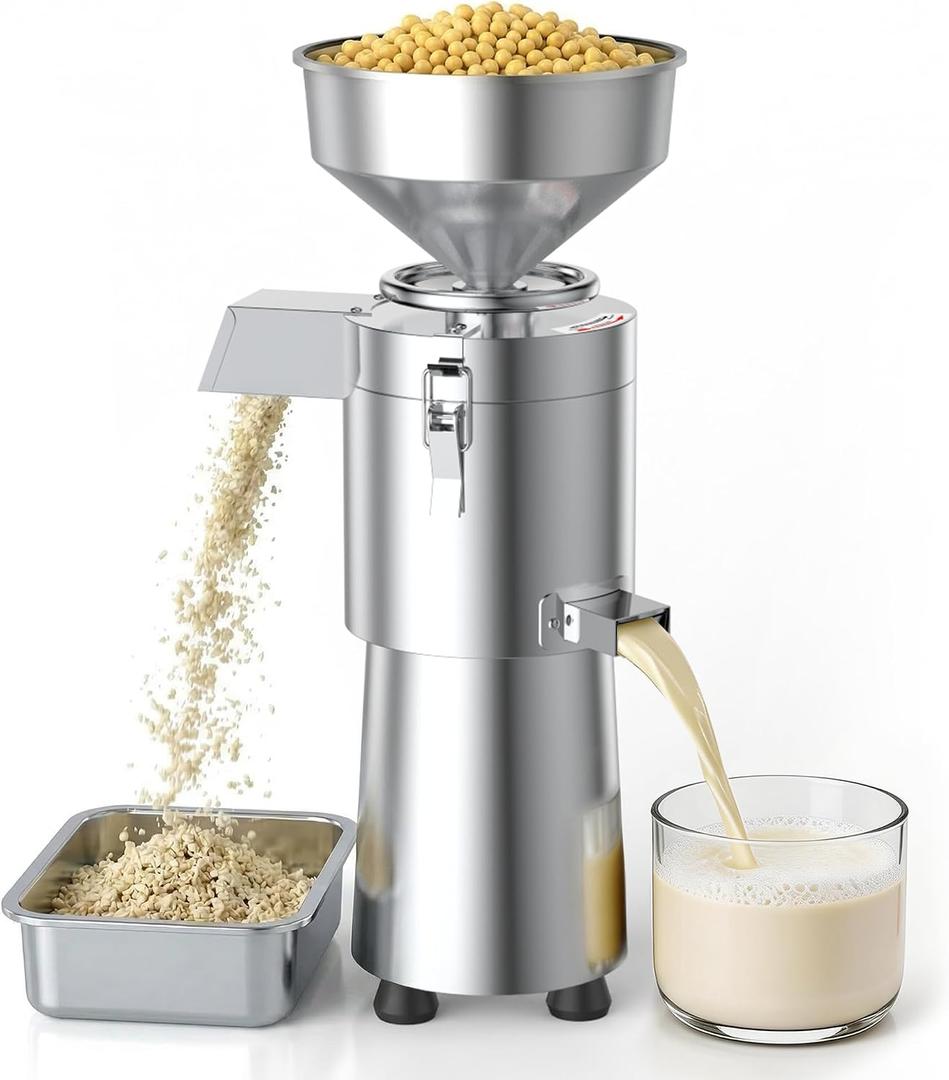 WantJoin Commercial Soy Milk Maker - 25KG/H High Output Automatic Stainless Steel Machine with Slag Separation, 2800RPM for Soymilk, Nut Milk, Tofu, Rice Milk, Restaurants & Canteens it did turn on
