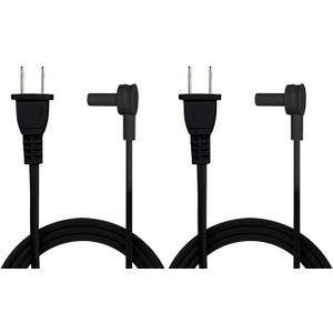 2-Pack - Long Power Cords Compatible with Sonos Era 100 and Era 300 Speakers (12-Foot, Black)