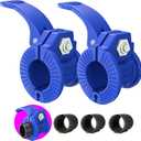 Barbell Clips 1 Inch Quick Release Weight Clamps 0.9-1.18inch Multi-Size Adjustable Olympic Clamps for Bars (Blue)