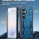 FNTCASE for Samsung Galaxy S26 Case: with [Built-in Screen Protector & Kickstand] [2 Front Frames] [Military-Grade Drop Protection] Heavy Duty Shockproof Rugged Case Full Body Protective Cover Blue